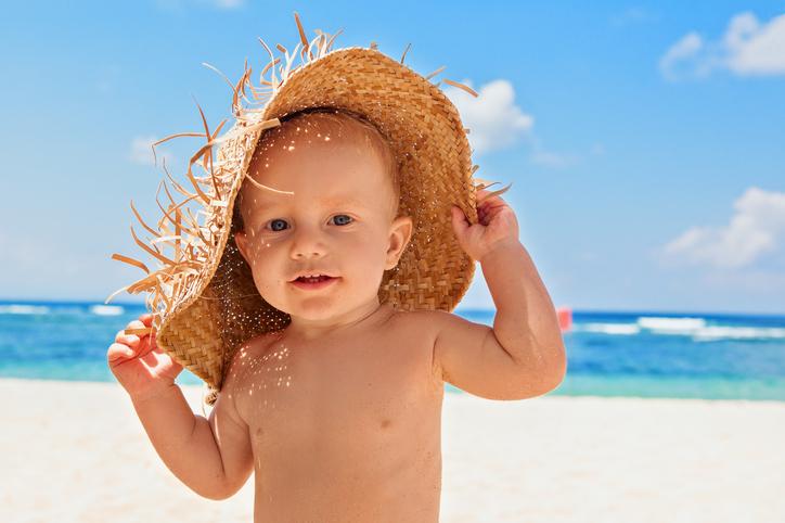 Bebê na praia: idade